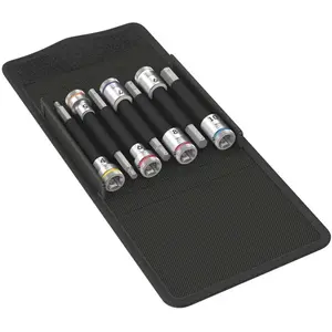 Wera 05003180001 8740 B HF 1 Jeu de douille-embouts Zyklop, 7 Pièces, Noir pas cher