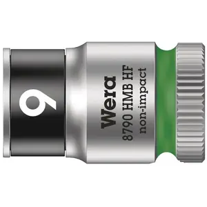 WERA 6 pans extérieurs Douille 9 mm