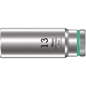 Comparateur de prix : Wera 05004510001 8790 HMA Deep Douille 1/4", Turquoise, 13.0 mm