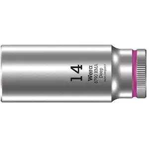 Comparateur de prix : Wera 05004511001 8790 HMA Deep Douille 1/4", Rose, 14.0 mm