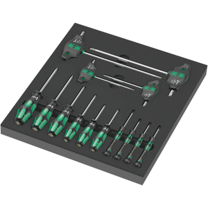 Comparateur de prix : Wera 9712 Jeu de tournevis en mousse TORX HF 1, 14 pièces