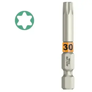 Wera - 05060510001 - Embout avec fonction de retenue; 867/4 TORX® HF Embouts avec fonction de retenue, TX 30 x 50 mm pas cher
