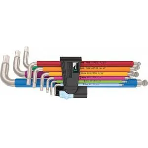 Comparateur de prix : Wera Jeu Clés Mâles - 3950/9 Hex-plus Multicolour Imperial 1