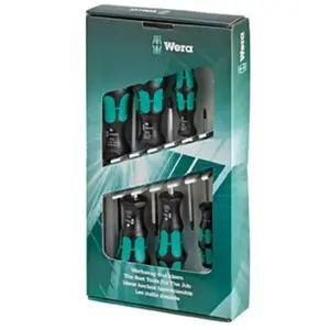 Wera - Jeu de tournevis à 6 pans à tête sphérique, 6 pièces, Contenu : 2 3 4 5 6 8 mmVendu paramazon