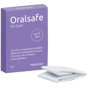 MEDintim Protection Buccale OralSafe Sans Latex Vanille Boîte de 8 pas cher