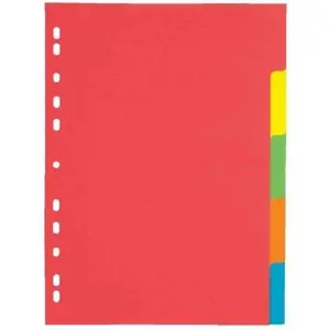 Comparateur de prix : Pagna intercalaire carton, a4, 5 touches, 5 couleurs 31051-20