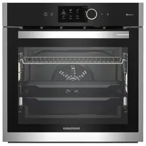 Comparateur de prix : Grundig Four encastrable pyrolyse - GEBM19600BPH - dark inox - porte froide - 71 L