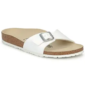 Birkenstock Madrid Mules - Femme -Blanc (Blanc Blanc) - 43 (normal) pas cher