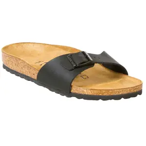 Birkenstock Madrid Birko-Flor - Sandales Black 35 - Étroit pas cher