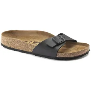 Birkenstock Madrid Birko-Flor - Sandales Black 43 - Étroit pas cher