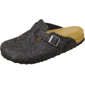 Birkenstock Boston Wool Felt - Sandales d'hiver Anthracite 37 - Étroit pas cher