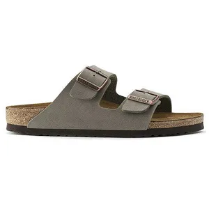 Sandales Birkenstock Arizona Birko-Flor Birkibuc Gris 36 151211 pas cher