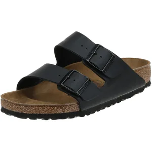 Birkenstock Arizona Natural Leather - Sandales Black 48 - Étroit pas cher