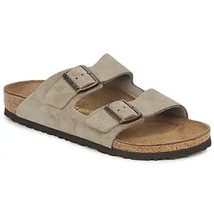 Sandales cuir Birkenstock Arizona Suede Beige 42 Étroit 51463 pas cher