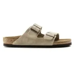 Comparateur de prix : Sandales cuir Birkenstock Arizona Suede Beige 41 Étroit 51463