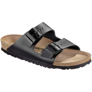 Birkenstock Arizona Natural Leather - Sandales Black 40 - Normal pas cher