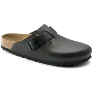 Birkenstock Boston Natural Leather - Sandales Black 47 - Normal pas cher