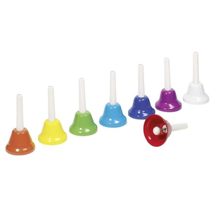 Goki Pure Jeu de 8 cloches &agrave: main color&eacute:es pas cher