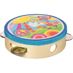 Goki Tambourin flower power pas cher