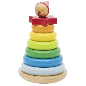 Comparateur de prix : Jouet d'empilage en bois - GOKI - Clown à empiler 9 éléments - Mixte - Jaune - A partir de 12 mois