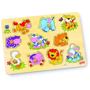 Comparateur de prix : Goki - 57838 - puzzle en bois A encastrement - jeunes animaux - 10 pièces