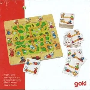 Comparateur de prix : Goki gezeschapsspel Vind de weg junior 21 cm bois 9 pièces