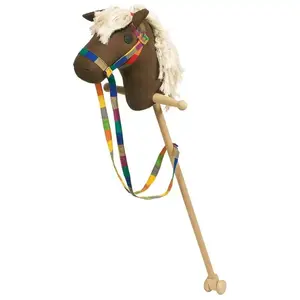 Cheval Bâton En Bois Et Coton Toys Pure - Jesse James - 97cm Marron pas cher