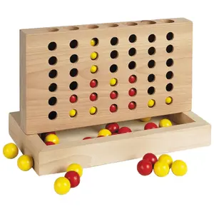 Goki TOY'S PURE Jeu de société en bois Quatre à la suite pas cher