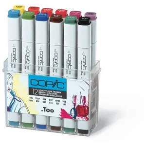 Comparateur de prix : Set 12 marqueurs manga copic marker couleurs vives - copic