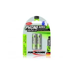 Pile rechargeable LR6 (aa) NiMH Ansmann dect maxE HR06 800 mAh 1.2 v 2 pc(s) pas cher