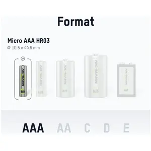 ANSMANN Solar - Batterie 2 x AAA - NiMH - (rechargeables) - 550 mAh pas cher