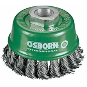 Osborn - Brosse coupe, fil acier inox torsadé avec filetage ou alésage pour meuleuses d'angle. Diamètre 65mm - 608 351-0002 pas cher