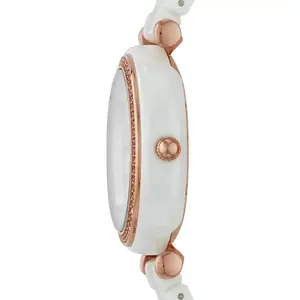 Montre Femme Fossil Carlie Mini - Céramique Blanche - Etanche 3 ATM - Bracelet Blanc Mélangé pas cher