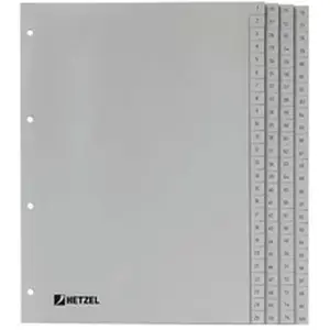 Rexel HETZEL intercalaires en plastique, chiffres, A4, 1-52, PP, pas cher