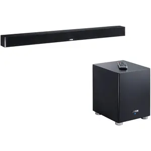 Canton 900 Dm (400 W, Canal 2.1), Barre de son, Noir