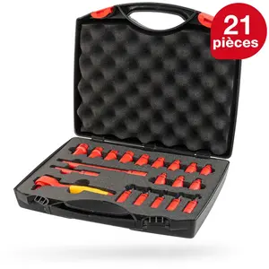 Comparateur de prix : Wiha Jeu de clés à cliquet isolées 1/4' 21 pièces dans un coffret - - 43025