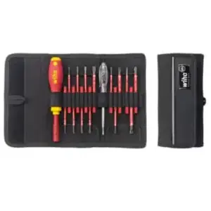 Wiha Pack de démarrage slimVario avec embouts slimBits courants dans une pochette,16 pièces