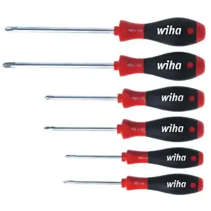 Comparateur de prix : Wiha Jeu de tournevis SoftFinish® Phillips, Pozidriv 6 pcs (26146)