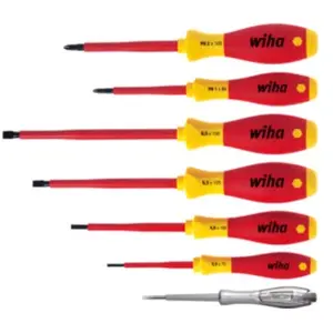 Comparateur de prix : Wiha Jeu de tournevis SoftFinish electric Fente, Phillips 7 pcs (00834)