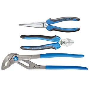 Comparateur de prix : Jeu de pinces - GEDORE - 2951789 - 3 pièces - Acier - Couleur bleue