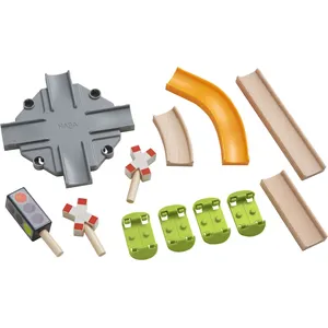 HABA Kullerbü jeu de rallonges pour chemins de billes Kullerbü 12 pièces de jonction pas cher