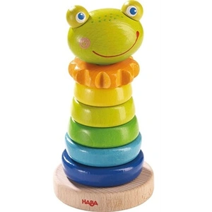 Haba tour d'empilage Grenouille 14,5 cm 8 pièces pas cher