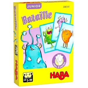 Jeu de cartes Haba Bataille Junior Alerte aux monstres ! pas cher