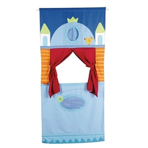 Haba etui à marionnettes suspendu 170 cm bleu pas cher