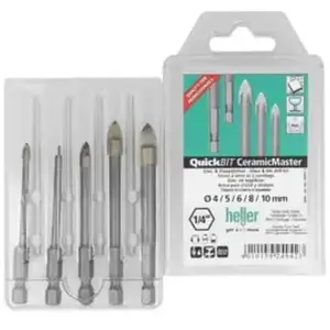 Comparateur de prix : Heller set de forets céramiques 5 pièces Heller 1/4" (6,3 mm)