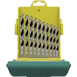 Comparateur de prix : Heller Jeu de forets pour le bois HSS 3 mm, 4 mm, 5 mm, 6 mm, 7 mm, 8 mm, 9 mm, 10 mm, 11 mm, 12 mm 10 pièces Heller 28708 1 N