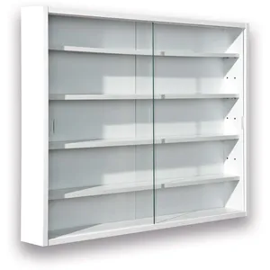 Inter Link Les Tendances Vitrine murale pour miniatures 5 niveaux bois blanc Colec pas cher