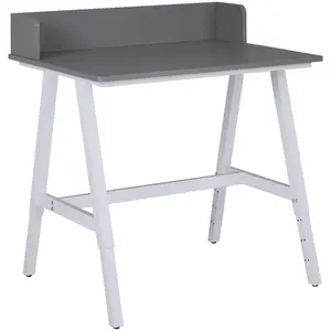 Bureau enfant évolutif 80x60 cm gris et blanc pas cher