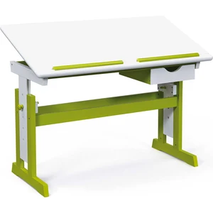 Comparateur de prix : Inter Link Pijii bureau 1 tiroir, réglable blanc, vert.