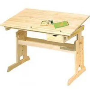 Inter Link BUREAU INCLINABLE "JULIA" PIN MASSIF VERNIS NATUREL pas cher